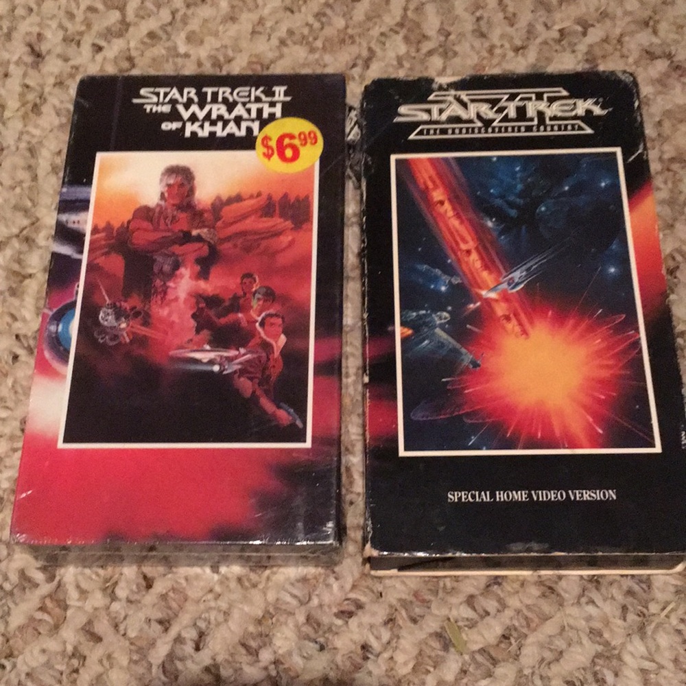 Vintage set of two Star Trek VHS movies. One is sealed, brand new.
